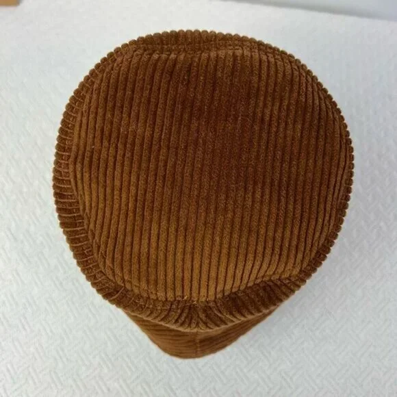 Zara Brown Corduroy Bucket Hat Size Small Unisex Women’s Men’s Summer - Picture 4 of 8